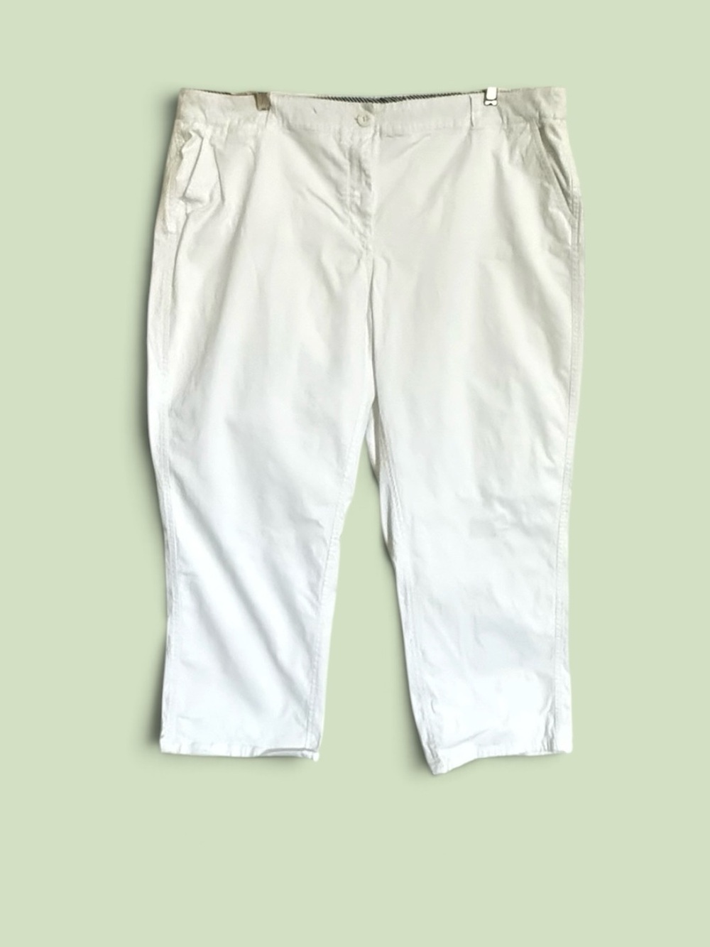 Crown & Ivy White Stretch chinos Size 20W